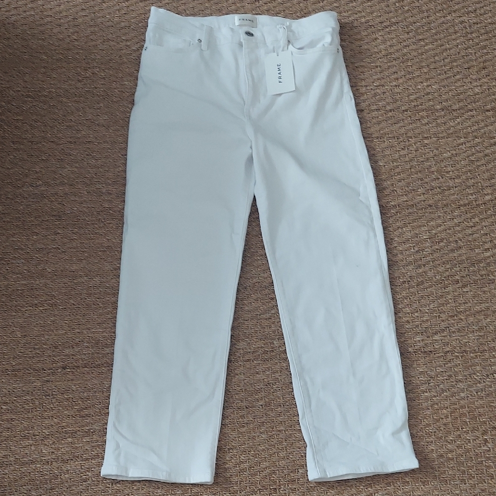 Frame Denim Classic White Jeans